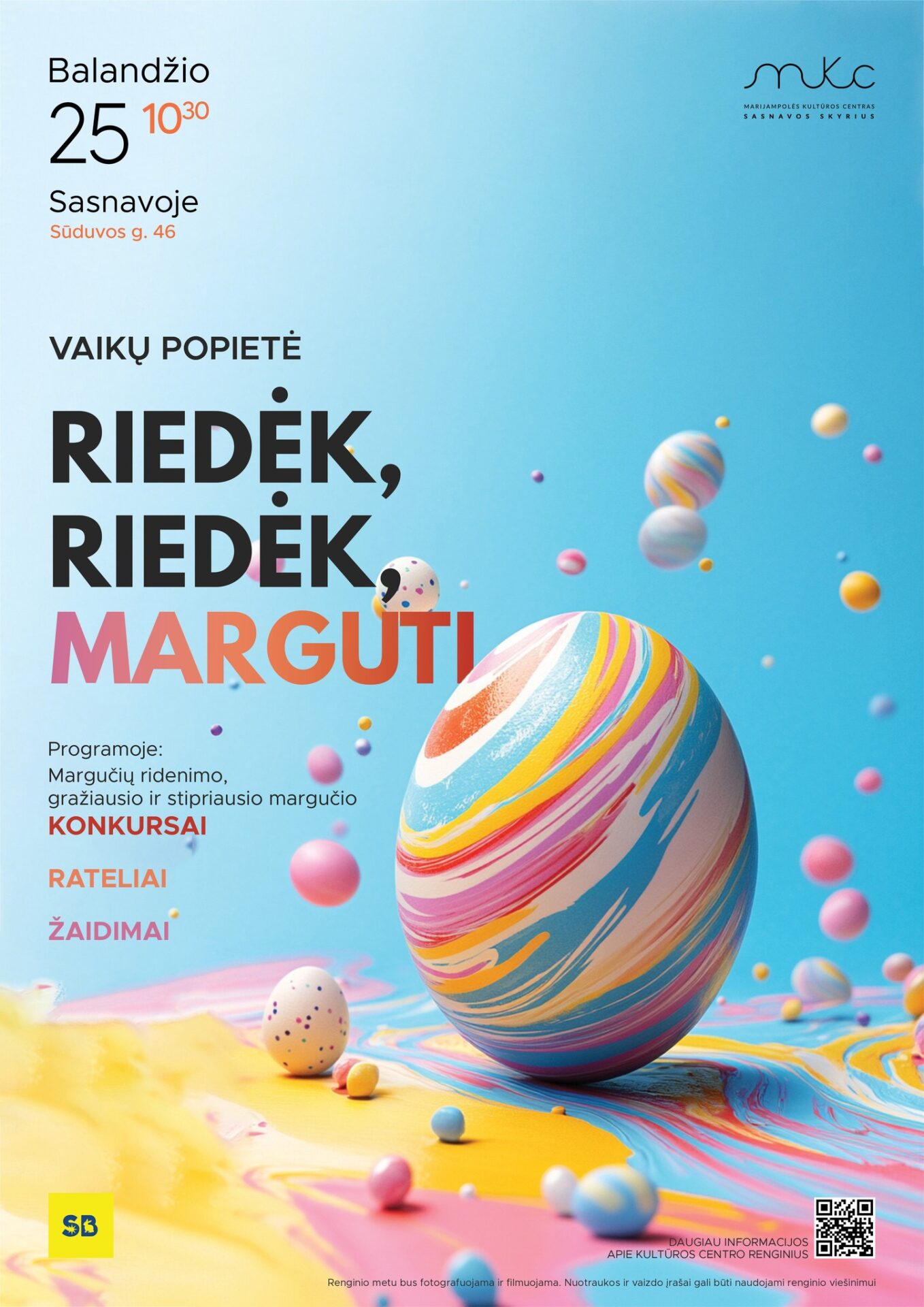 Vaikų popietė „Riedėk, riedėk marguti…“