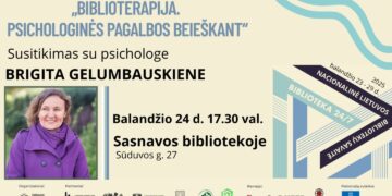 Susitikimas su psichologe Brigita Gelumbauskiene – „Biblioterapija. Psichologinės pagalbos beieškant“