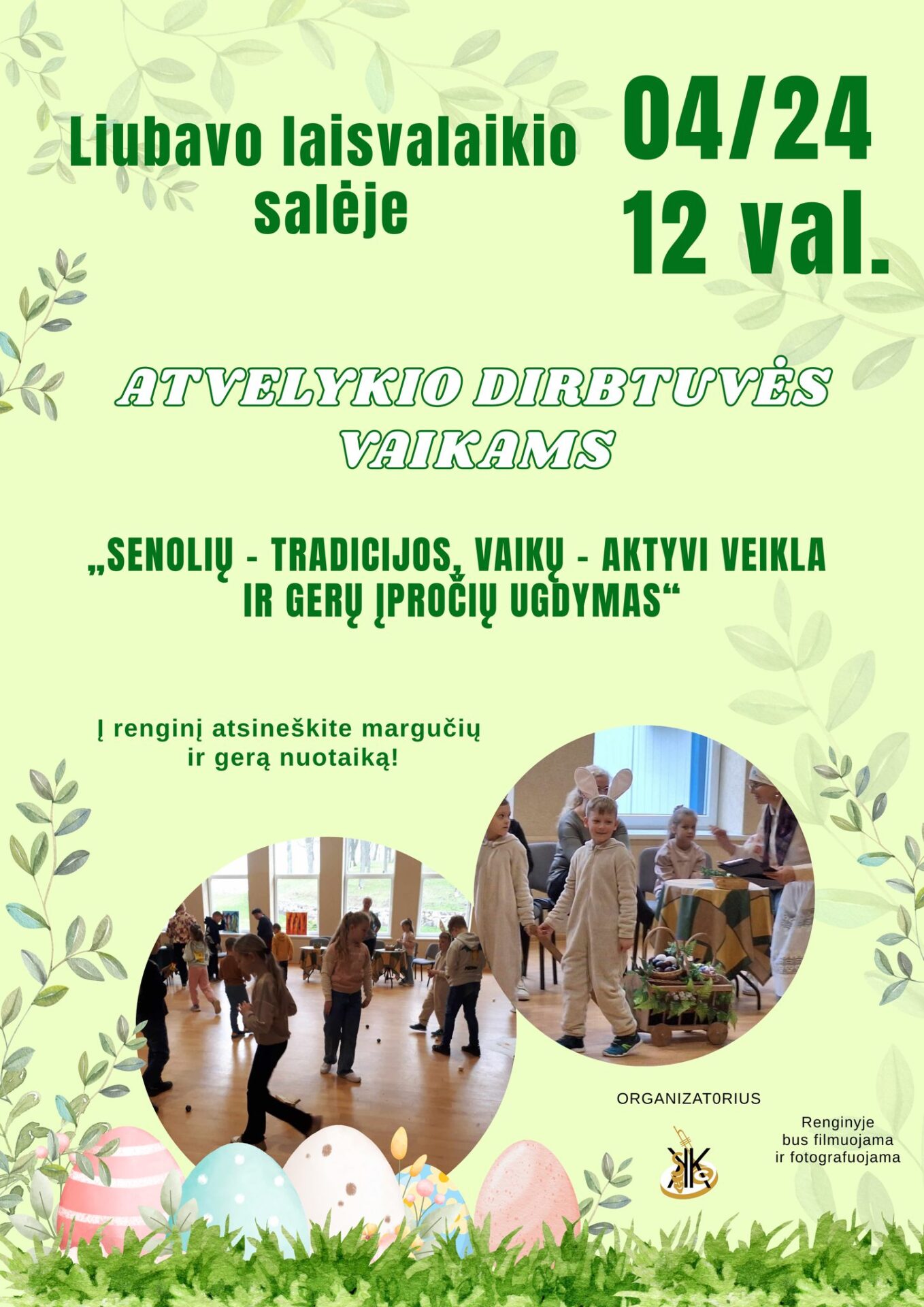 Atvelykio dirbtuvės vaikams Liubave
