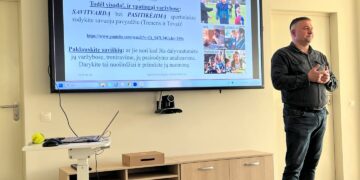 Vilkaviškio sporto centre lankėsi sporto psichologas Šarūnas Klizas