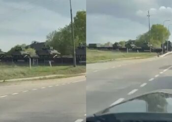 Marijampolėje užfiksuota traukiniais gabenama karinė technika