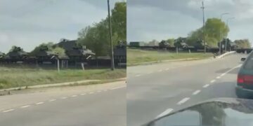 Marijampolėje užfiksuota traukiniais gabenama karinė technika