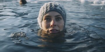 Maudynės lediniame vandenyje