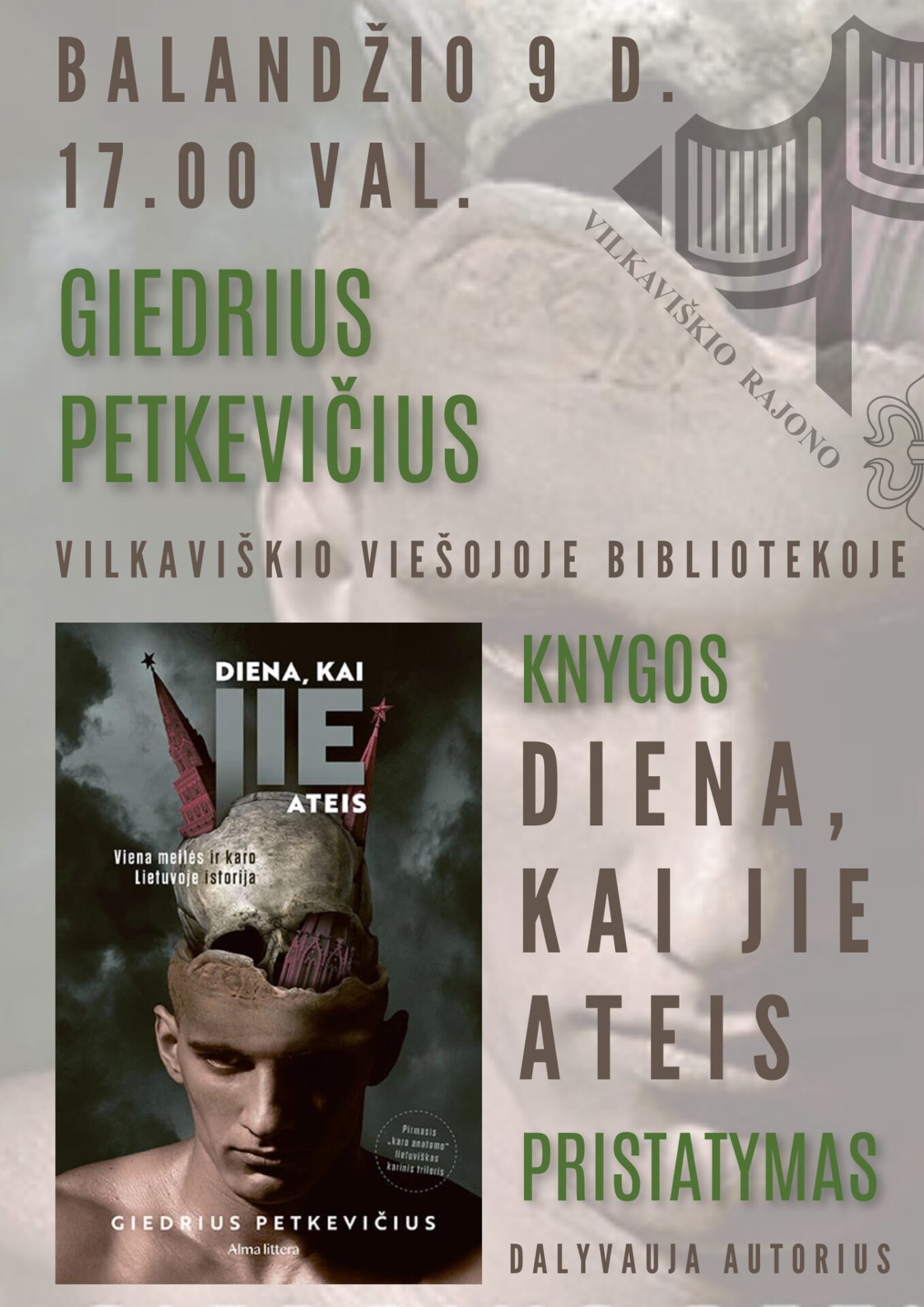 Giedriaus Petkevičiaus knygos „Diena, kai jie ateis“ pristatymas