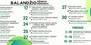 Kalvarijos KC renginiai - balandis 2025