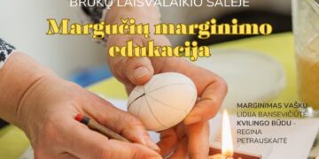 Margučių marginimo edukacija Brukuose