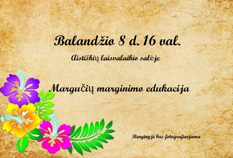 Margučių marginimo edukacija