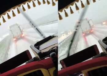 Magistralėje A5 vairuotojus užklupo galinga stichija