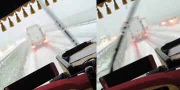 Magistralėje A5 vairuotojus užklupo galinga stichija