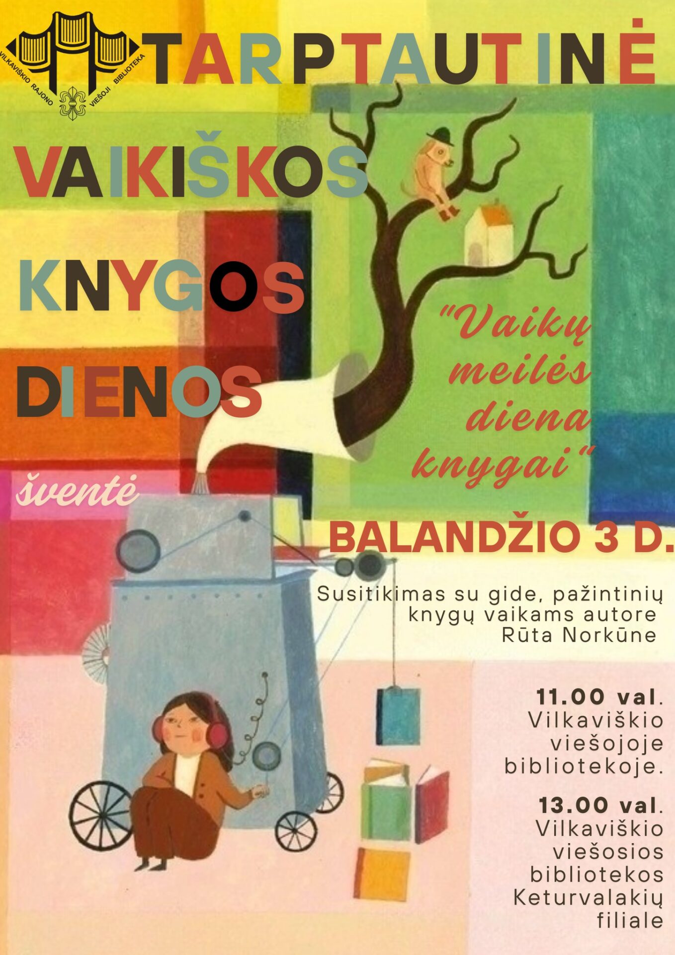 Tarptautinė vaikiškos knygos dienos šventė „Vaikų meilės diena knygai“ Vilkaviškyje