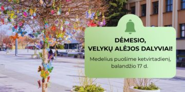 Velykinės alėjos puošimas