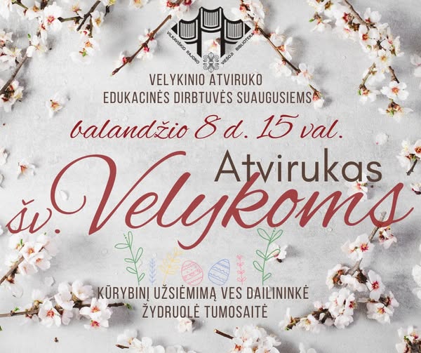 Velykinio atviruko edukacinės dirbtuvės suaugusiems „Atvirukas Velykoms“