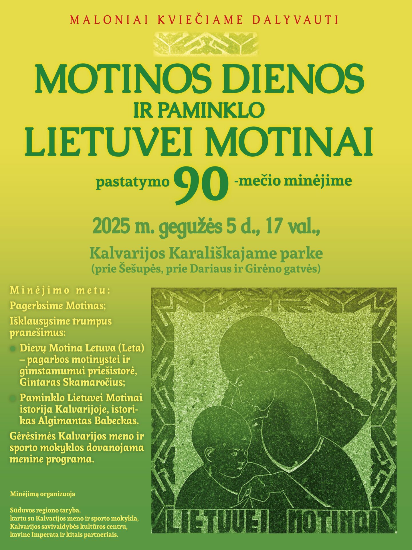 Motinos dienos ir paminklo Lietuvei Motinai pastatymo 90-mečio minėjimas