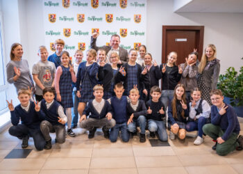 Marijampolės Rimanto Stankevičiaus progimnazijos ketvirtokai viešėjo pas merą