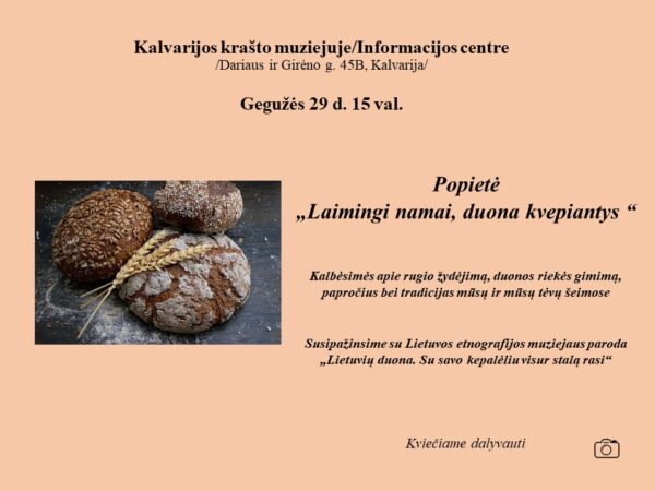 Popietė „Laimingi namai, duona kvepiantys“