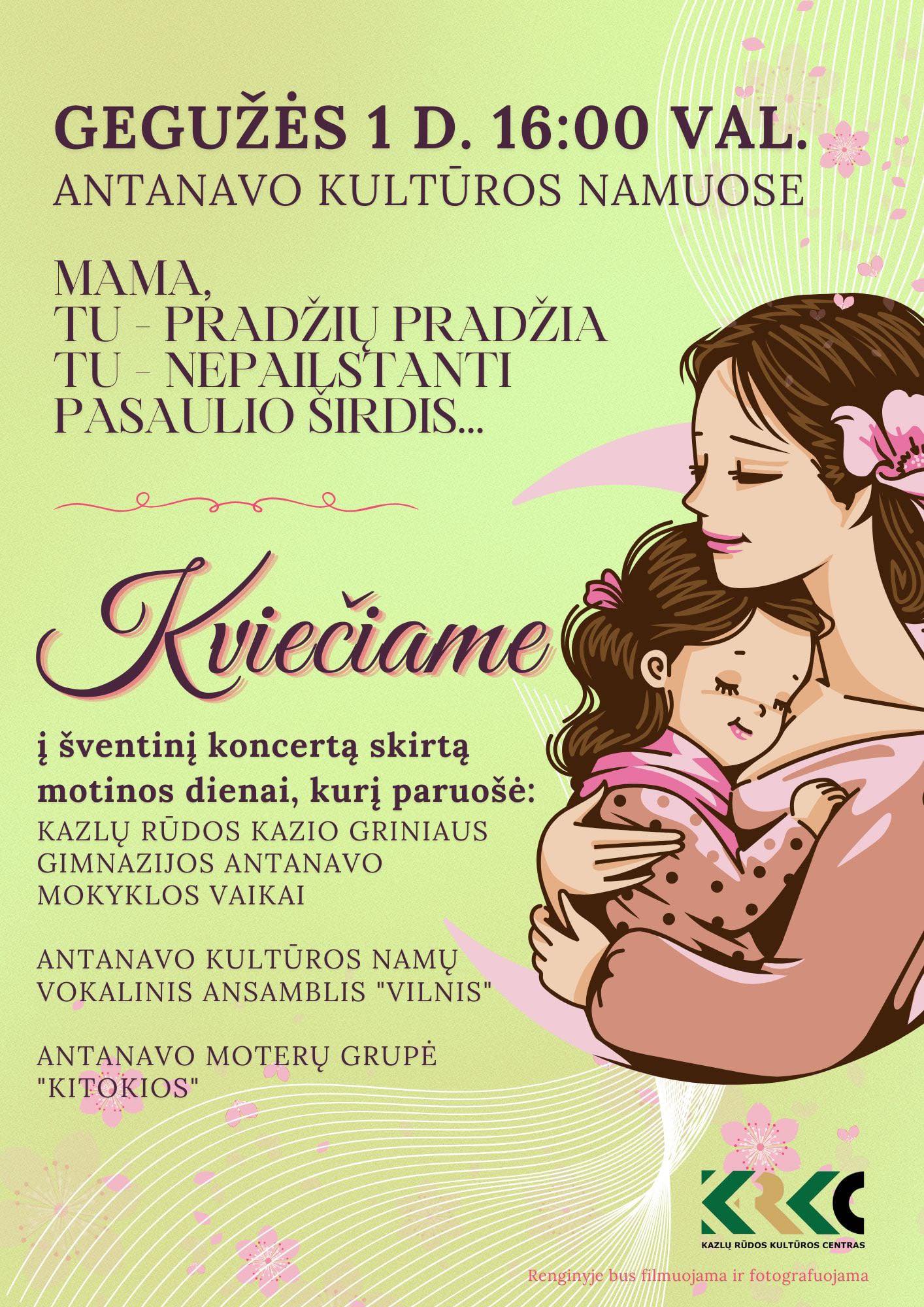 Šventinis koncertas, skirtas Motinos dienai | Antanavas