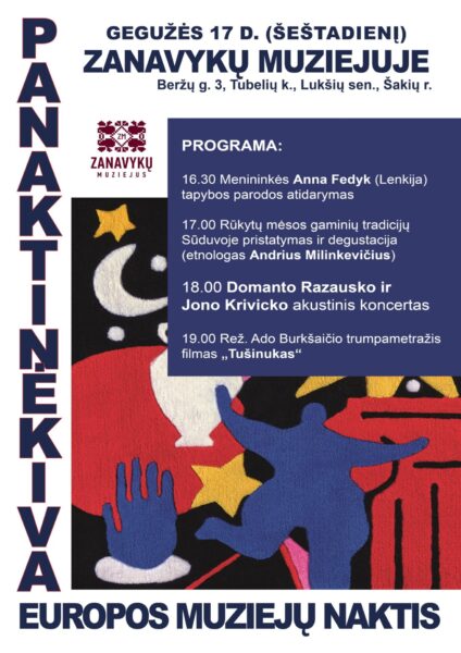 EUROPOS MUZIEJŲ NAKTIS Zanavykų muziejuje