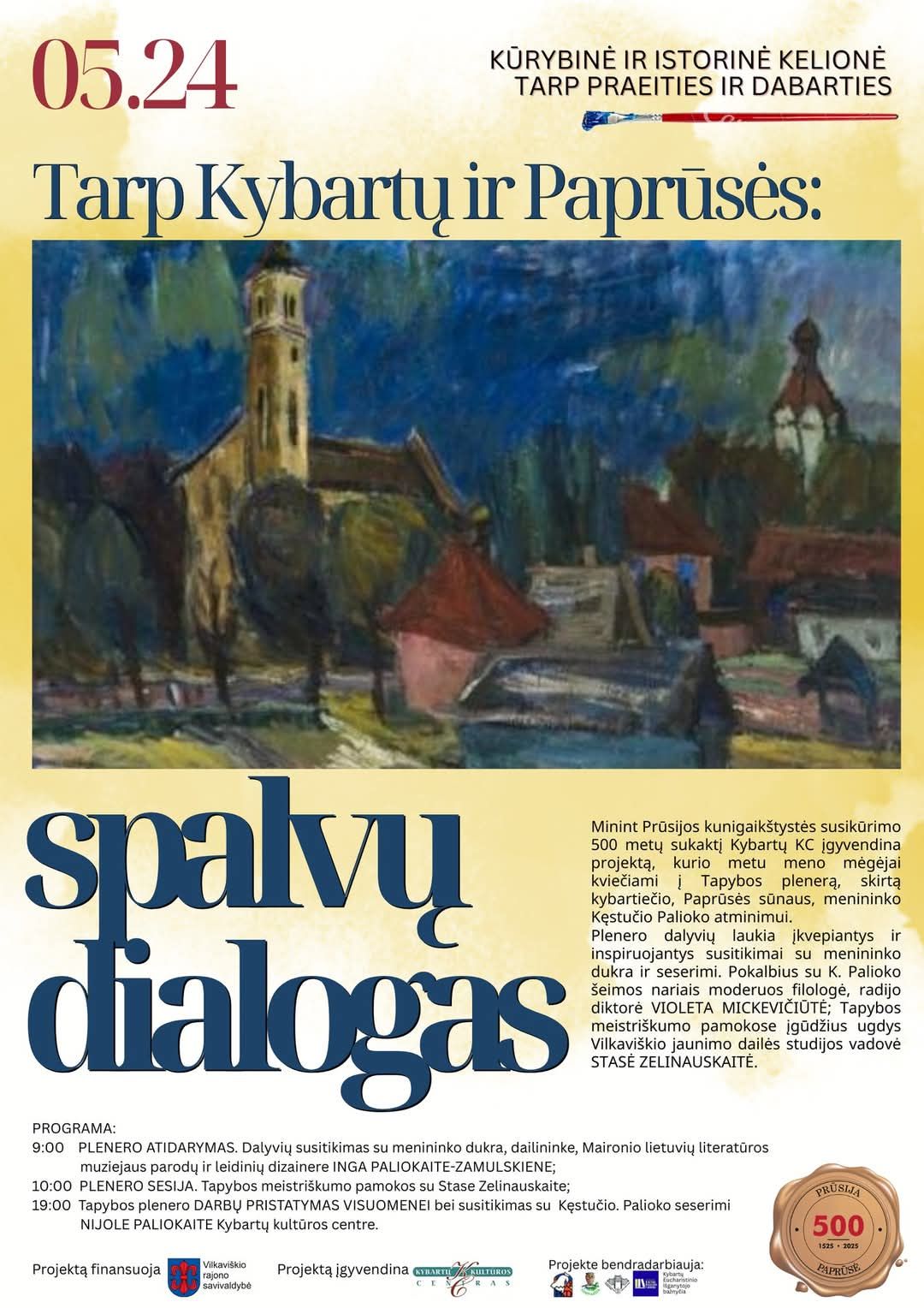 Tarp Kybartų ir Paprūsės: spalvų dialogas. Tapybos pleneras.