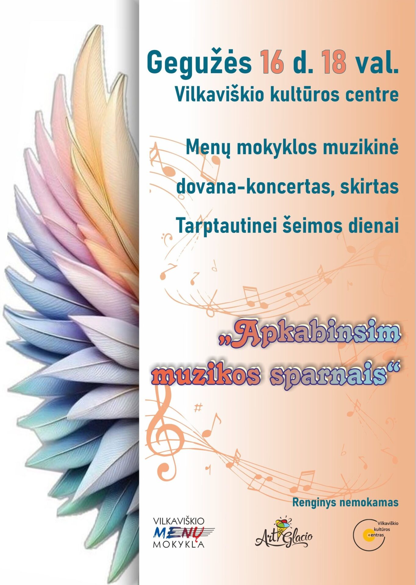 Koncertas, skirtas Tarptautinei šeimos dienai „Apkabinsim muzikos sparnais”