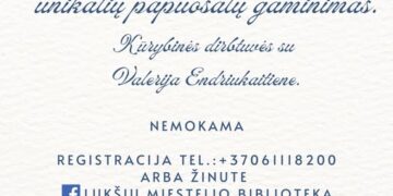 Kūrybinės dirbtuvės su Valerija Endriukaitiene. Liejimas epoksido derva – unikalių papuošalų gaminimas