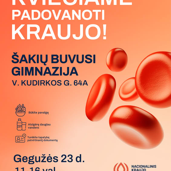 Kraujo donorystės akcija Šakiuose