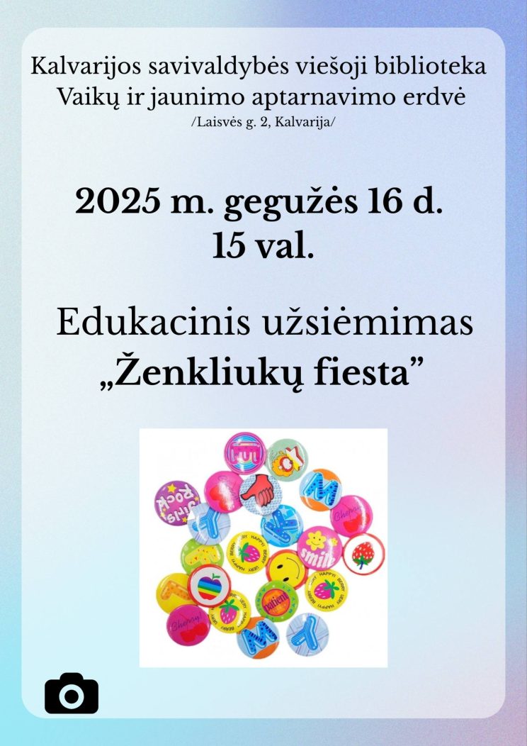Edukacinis užsiėmimas „Ženkliukų fiesta“