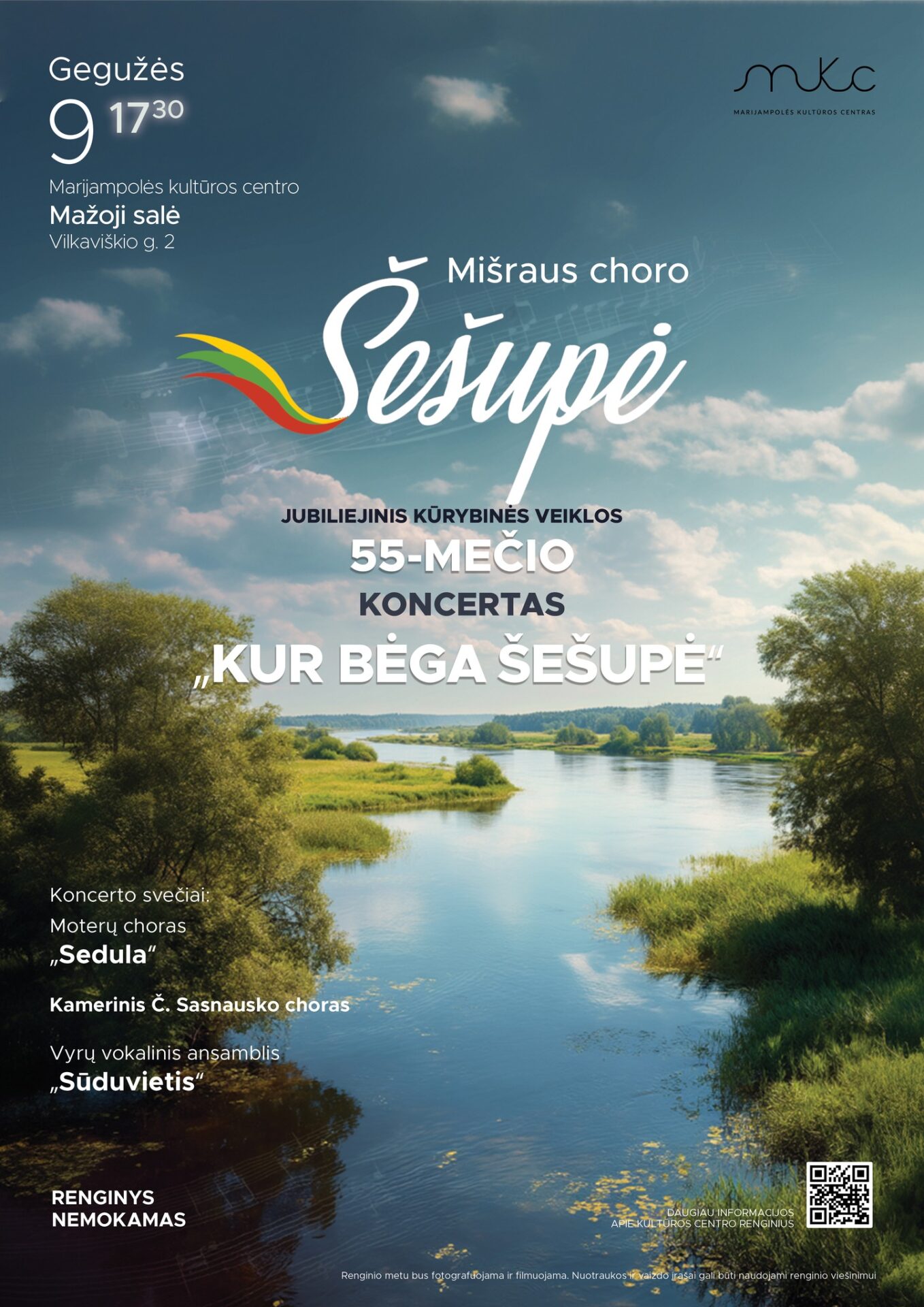 JUBILIEJINIS KONCERTAS „KUR BĖGA ŠEŠUPĖ“