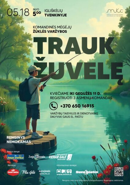 KOMANDINĖS ŽVEJYBOS VARŽYBOS „TRAUK ŽUVELĘ“