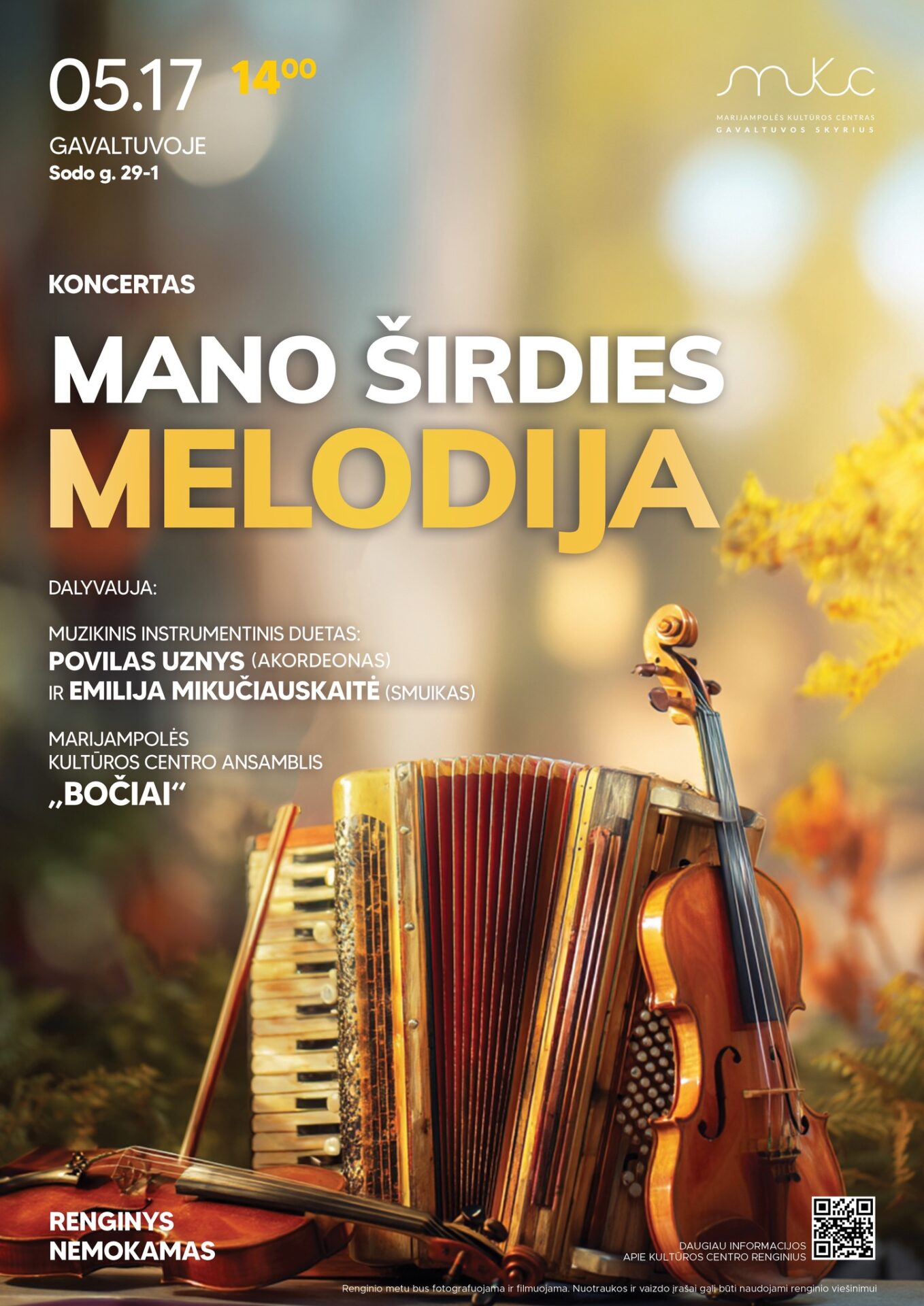 KONCERTAS „MANO ŠIRDIES MELODIJA“