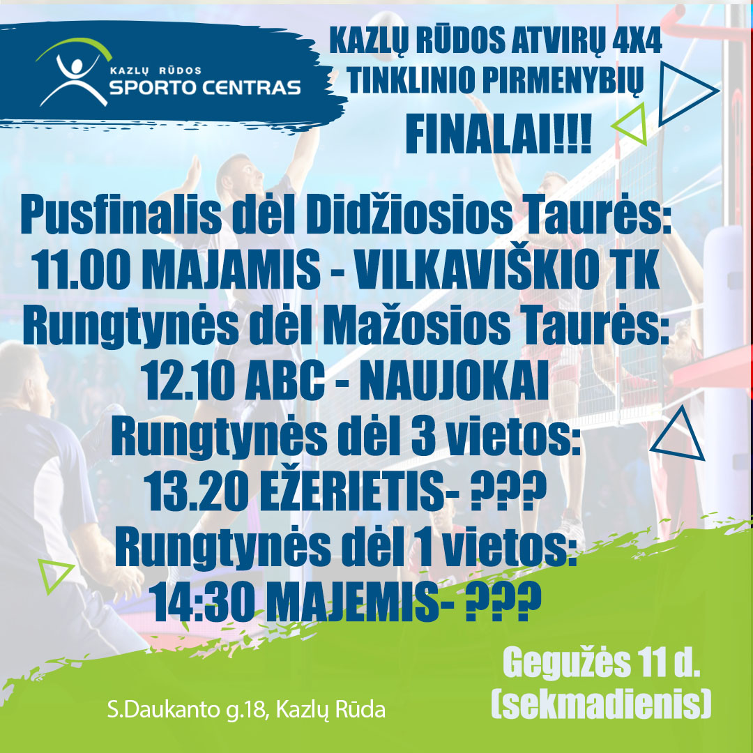 Kazlų Rūdos atvirų 4×4 tinklinio pirmenybių finalai
