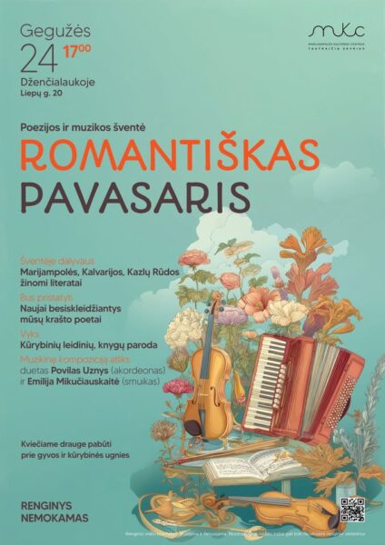 POEZIJOS IR MUZIKOS ŠVENTĖ „ROMANTIŠKAS PAVASARIS“ | DŽENČIALAUKA