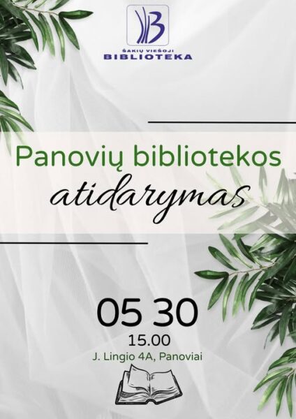 Panovių bibliotekos atidarymas