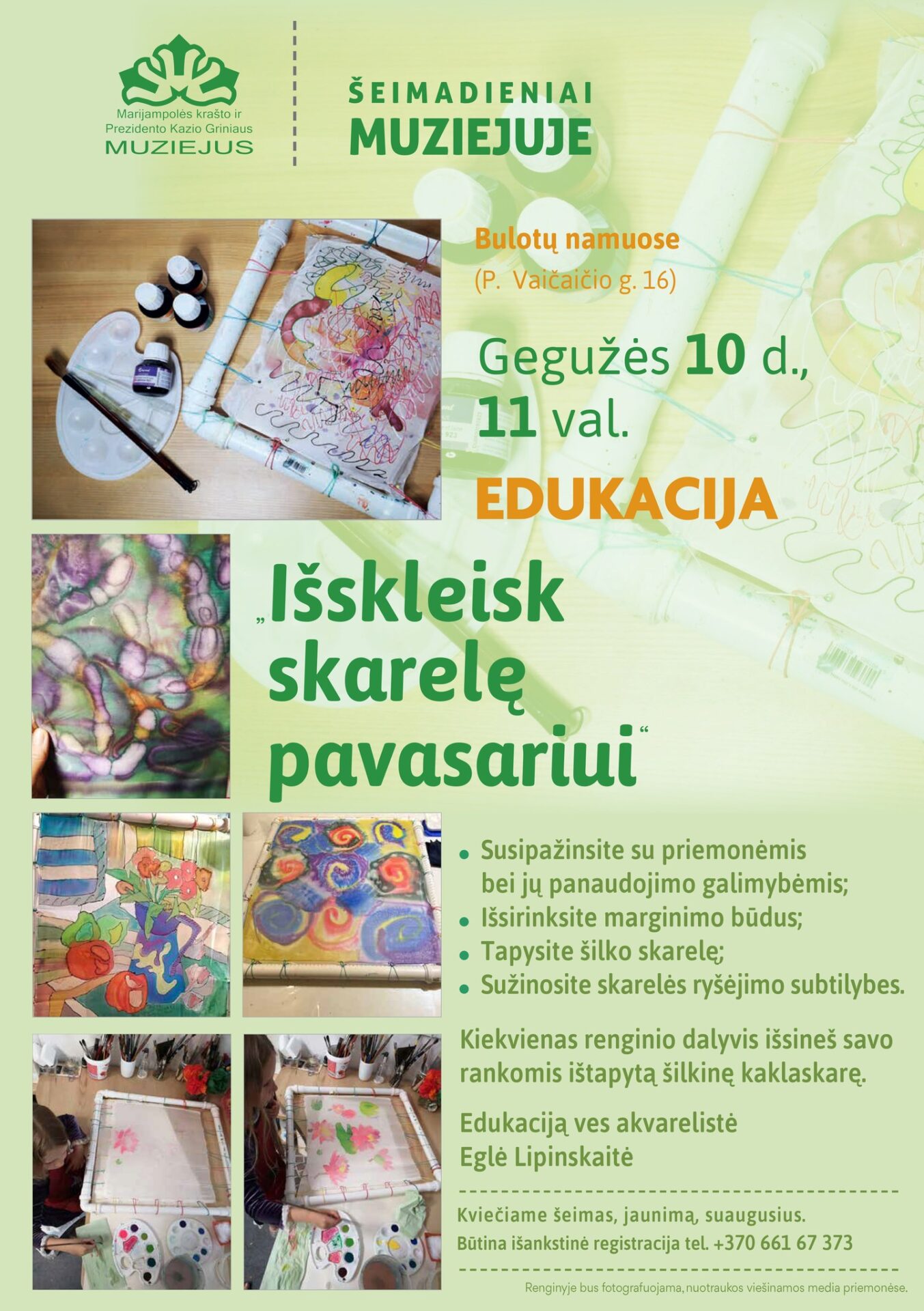 Šeimadienis muziejuje „Išskleisk spalvas pavasariui“