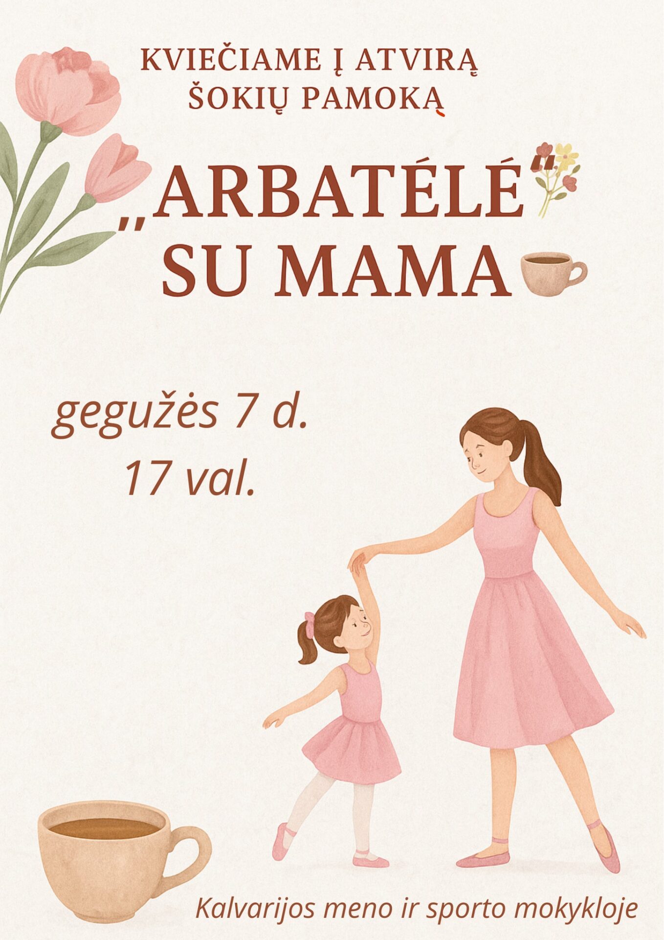 Šokių pamoka „Arbatėlė su mama“