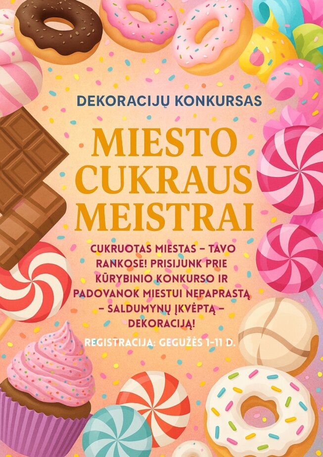 Cukruotas miestas – tavo rankose!