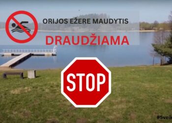 Orijos ežere maudytis draudžiama