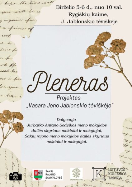 Pleneras-projektas „Vasara Jono Jablonskio tėviškėje“