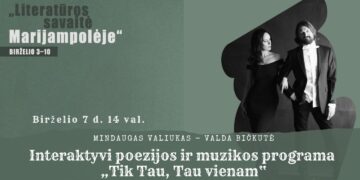 „Literatūros savaitė Marijampolėje“: Interaktyvi poezijos ir muzikos programa „Tik Tau, Tau vienam“