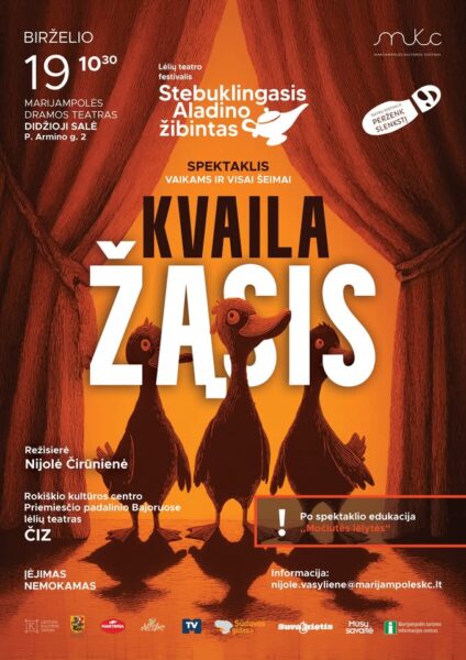 SPEKTAKLIS VAIKAMS IR ŠEIMAI „KVAILA ŽĄSIS“ | MARIJAMPOLĖ