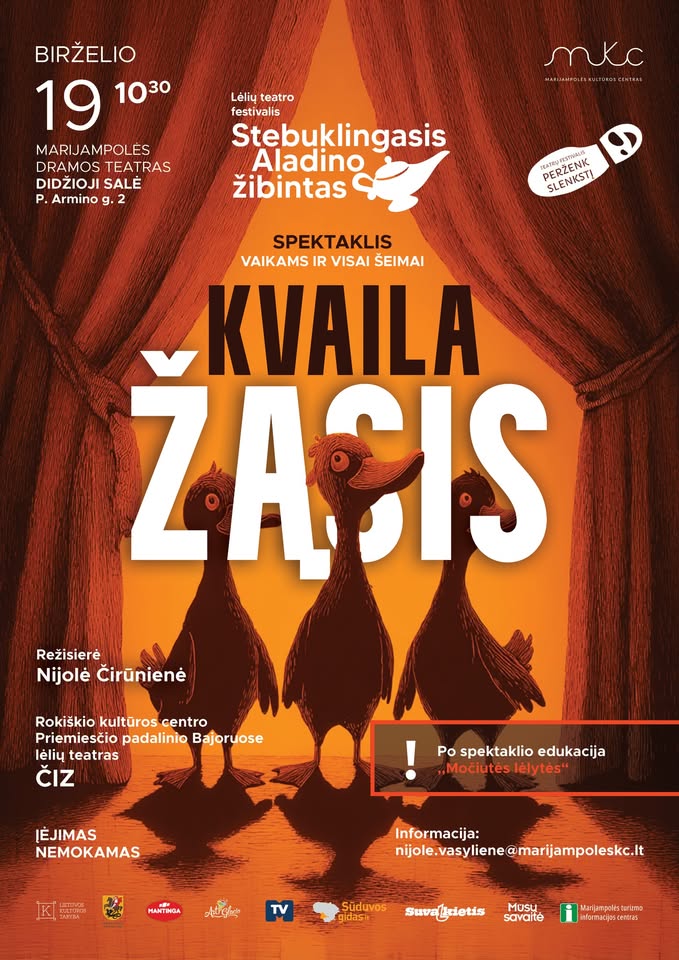 SPEKTAKLIS VAIKAMS IR ŠEIMAI „KVAILA ŽĄSIS“ | MARIJAMPOLĖ