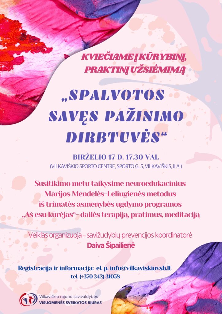 Spalvotos savęs pažinimo dirbtuvės