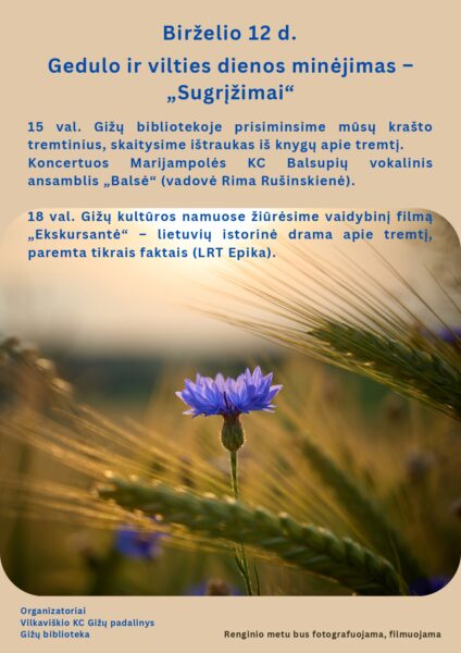 Gedulo ir vilties dienos minėjimas „Sugrįžimai“