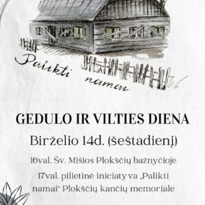 Gedulo ir vilties dienos paminėjimas Plokščiuose