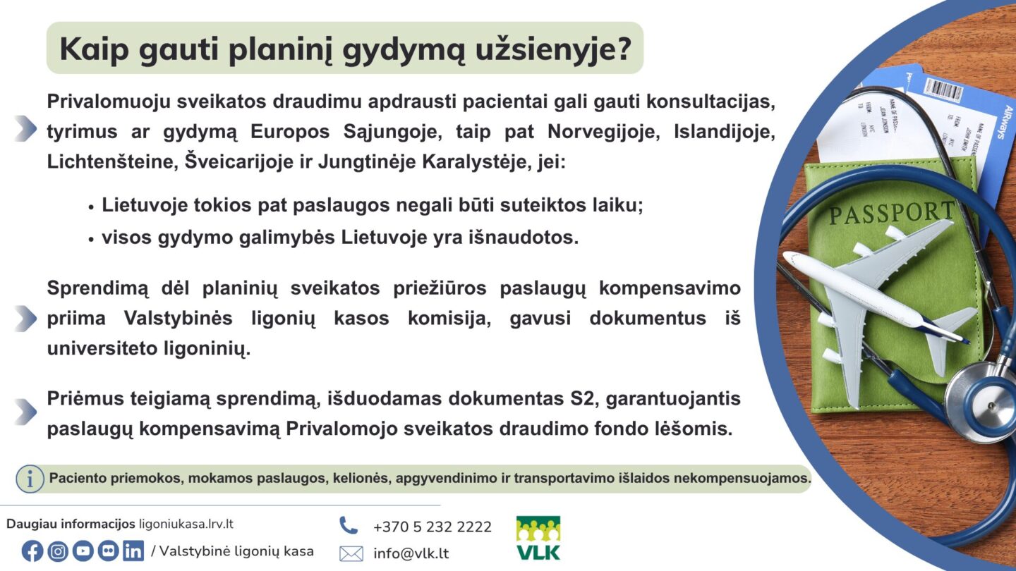 Kaip gauti planinį gydymą užsienyje