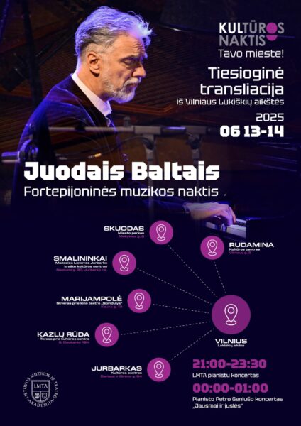 Kultūros nakties programa „Juodais baltais“