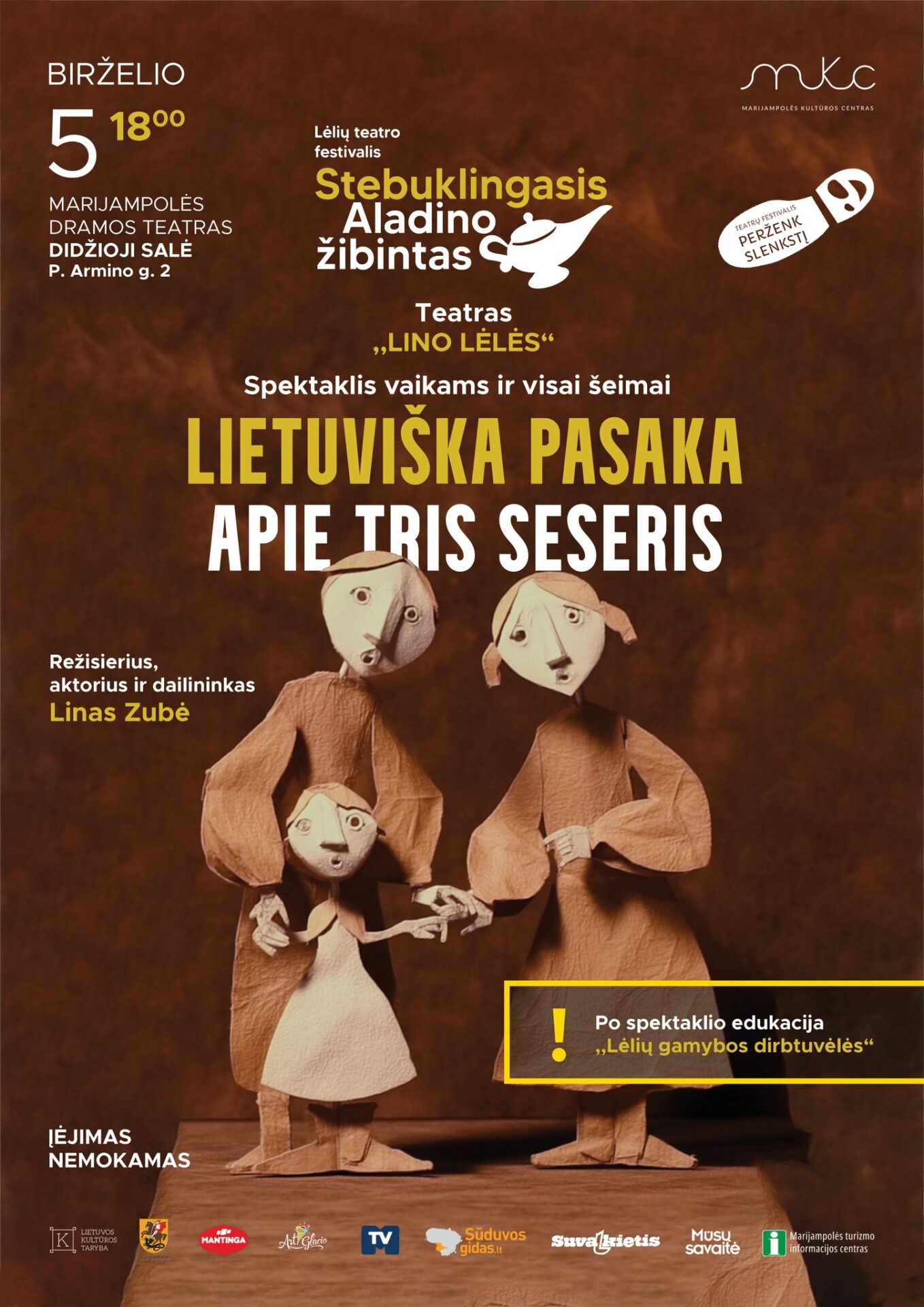 LĖLIŲ SPEKTAKLIS „LIETUVIŠKA PASAKA APIE TRIS SESERIS“