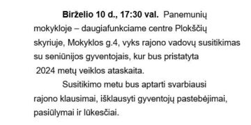 Šakių rajono savivaldybės vadovų susitikimas su gyventojais Plokščiuose
