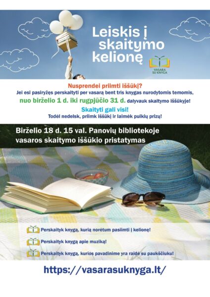 Skaitymo iššūkio „Vasara su knyga“ pristatymas
