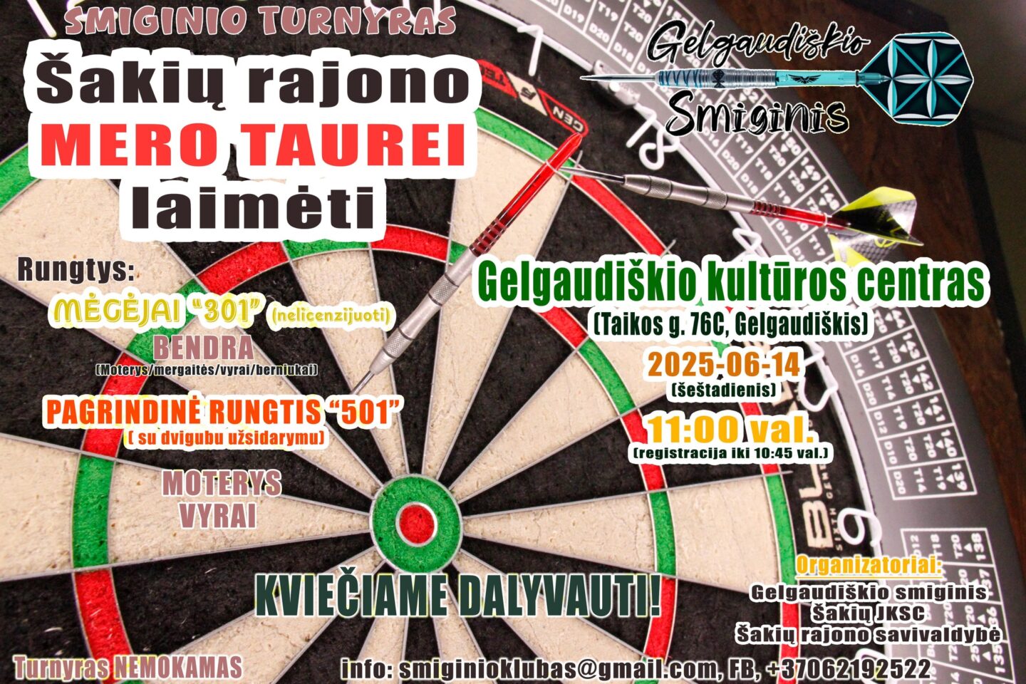 Smiginio turnyras Šakių rajono mero taurei laimėti
