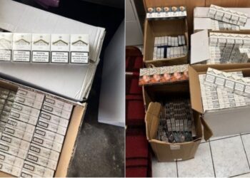 Vilkaviškiečio garaže pasieniečiai rado beveik 2 tūkst. pakelių nelegalių cigarečių